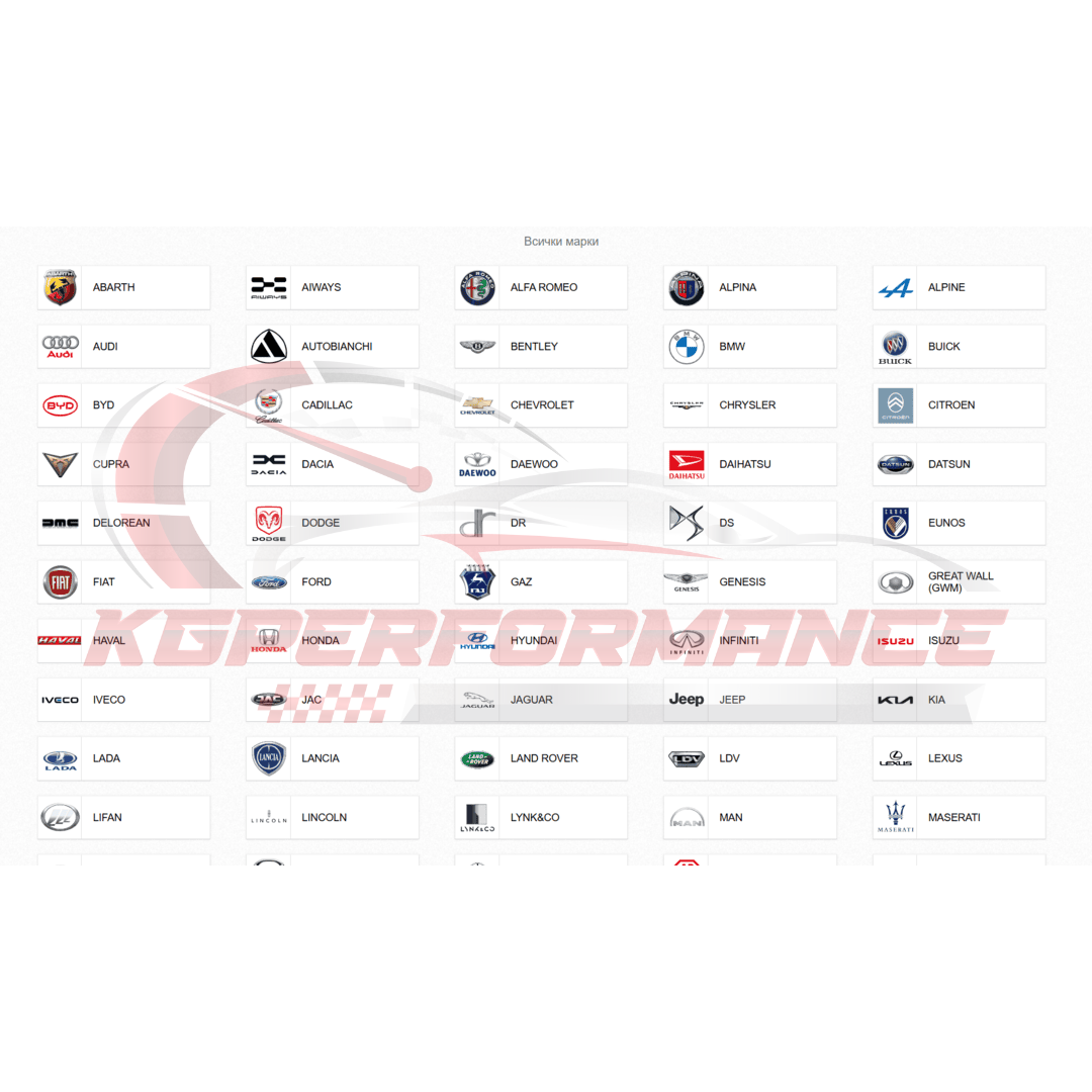 Сервизна база данни за автомобили и камиони - Онлайн